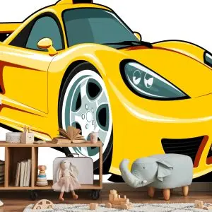 Papier Peint Voiture Jaune De Conte De Fées – Image 5