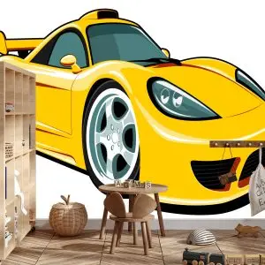 Papier Peint Voiture Jaune De Conte De Fées – Image 3