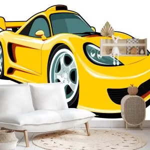 Papier Peint Voiture Jaune De Conte De Fées – Image 4