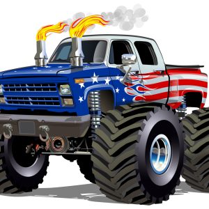 Papier Peint Camion Américain Monstera – Image 1