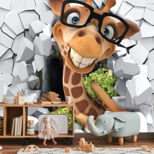 Papier Peint Girafe Qui Rit Avec Des Lunettes – Image 5