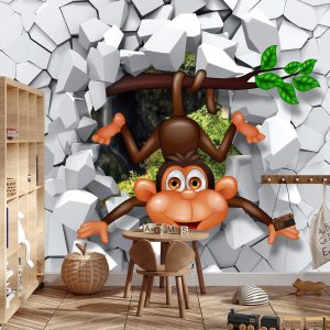 Papier Peint Singe Heureux – Image 3