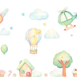 Papier Peint Ville À L'aquarelle – Image 1