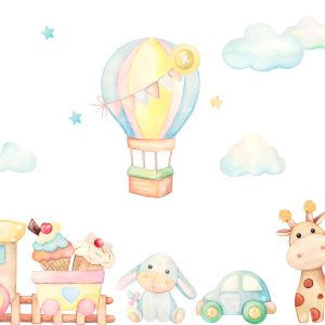 Papier Peint Jouets Dans Des Tons D'aquarelle – Image 1