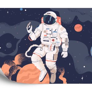 Papier Peint Astronaute Dans L'espace Et Les Planètes – Image 2