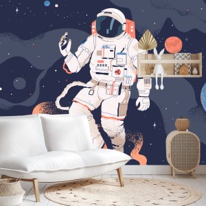 Papier Peint Astronaute Dans L'espace Et Les Planètes – Image 4