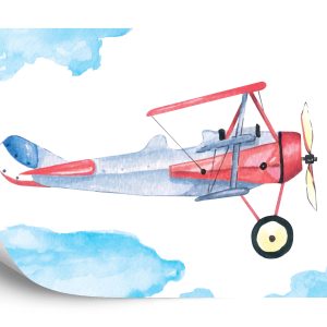 Papier Peint Avions Peints À L'aquarelle – Image 2