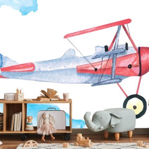 Papier Peint Avions Peints À L'aquarelle – Image 5