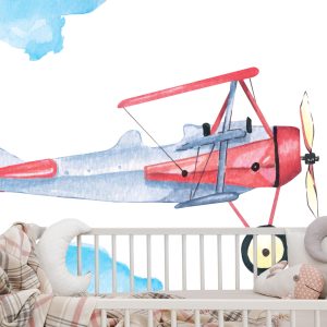 Papier Peint Avions Peints À L'aquarelle – Image 6