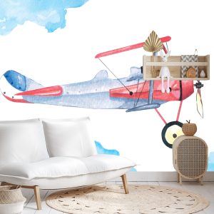 Papier Peint Avions Peints À L'aquarelle – Image 4