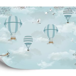 Papier Peint Ballons Et Avions Rétro – Image 2