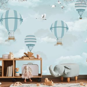 Papier Peint Ballons Et Avions Rétro – Image 5