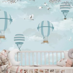 Papier Peint Ballons Et Avions Rétro – Image 6