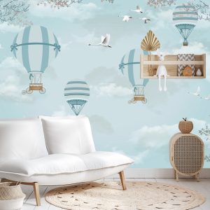 Papier Peint Ballons Et Avions Rétro – Image 4