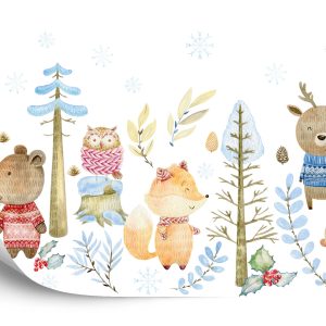 Papier Peint Animaux De La Forêt De Style Scandinave Ve90-60 – Image 2