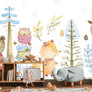 Papier Peint Animaux De La Forêt De Style Scandinave Ve90-60 – Image 5