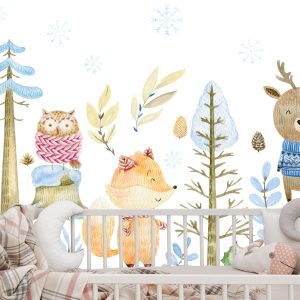 Papier Peint Animaux De La Forêt De Style Scandinave Ve90-60 – Image 6