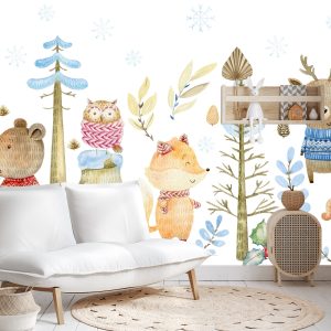 Papier Peint Animaux De La Forêt De Style Scandinave Ve90-60 – Image 4