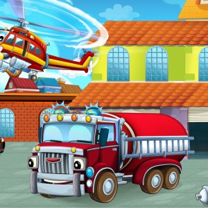 Papier Peint Pompiers De Conte De Fées – Image 1