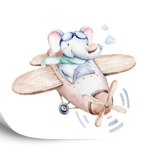 Papier Peint Petit Éléphant Dans L'avion – Image 2