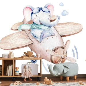 Papier Peint Petit Éléphant Dans L'avion – Image 5