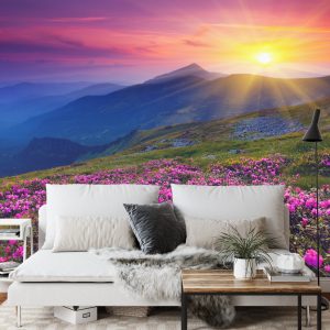 Papier Peint Paysage Fleurs – Image 3