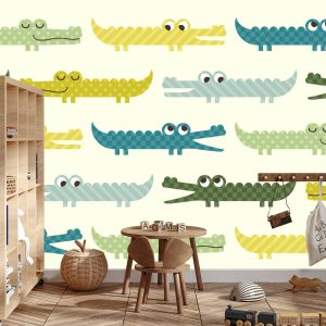 Papier Peint Alligators Colorés – Image 3