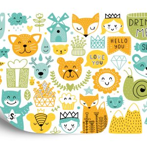 Papier Peint Ours En Peluche Et Plantes – Image 2