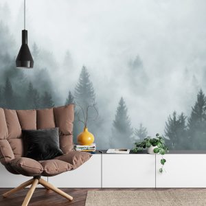 Papier Peint Forêt Dans Le Brouillard – Image 4