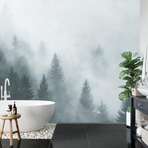 Papier Peint Forêt Dans Le Brouillard – Image 5