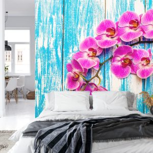 Papier Peint Orchidées Sur Fond De Planches – Image 8