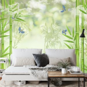 Papier Peint Forêt De Bambous Et Oiseaux – Image 3