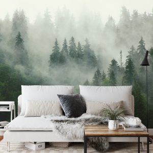 Papier Peint Forêt Dans Le Brouillard – Image 3