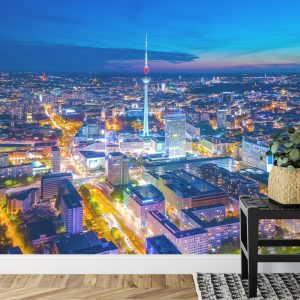 Papier Peint Vue À Vol D'oiseau De Berlin La Nuit – Image 7