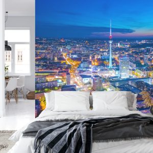 Papier Peint Vue À Vol D'oiseau De Berlin La Nuit – Image 8