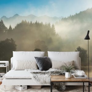 Papier Peint Forêt Dans Le Brouillard – Image 3