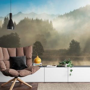 Papier Peint Forêt Dans Le Brouillard – Image 4