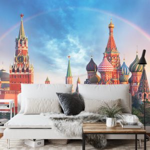 Papier Peint Arc-En-Ciel Sur Le Kremlin À Moscou – Image 3