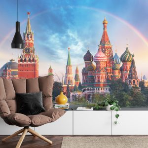 Papier Peint Arc-En-Ciel Sur Le Kremlin À Moscou – Image 4