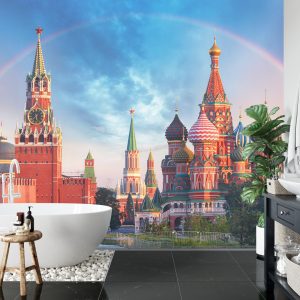 Papier Peint Arc-En-Ciel Sur Le Kremlin À Moscou – Image 5