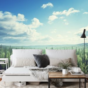 Papier Peint Forêt Arbres Ciel – Image 3