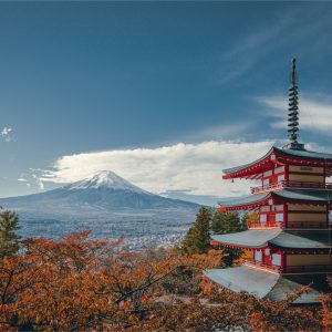 Papier Peint Pagode Japonaise En Automne – Image 1