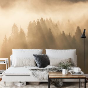 Papier Peint Forêt Dans Le Brouillard – Image 3