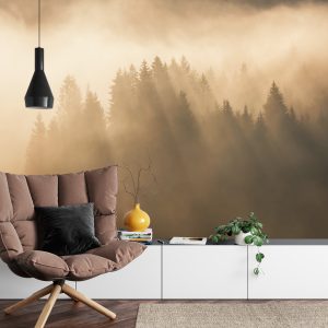 Papier Peint Forêt Dans Le Brouillard – Image 4