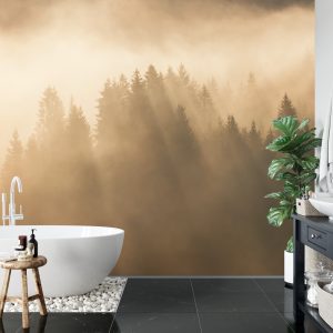 Papier Peint Forêt Dans Le Brouillard – Image 5