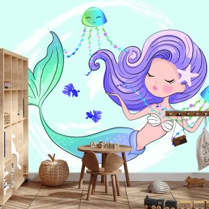 Papier Peint Sirène Aux Méduses – Image 3