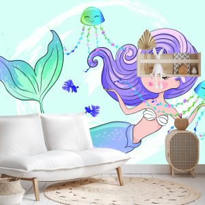 Papier Peint Sirène Aux Méduses – Image 4