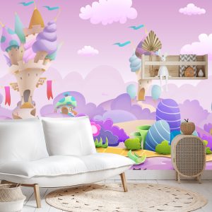 Papier Peint Terre De Conte De Fées Colorée – Image 4