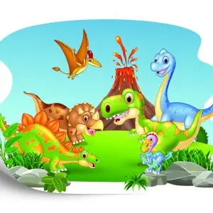 Papier Peint Dinosaures Heureux – Image 2
