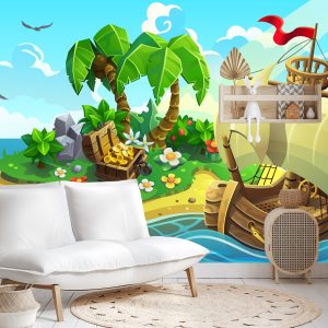 Papier Peint L'île Au Trésor Des Pirates – Image 4